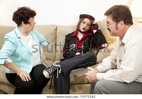 Mother Teen Daughter Family Therapy Together Stock Photo Edit Now