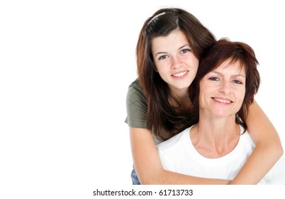 Mother And Teen Daughter Portrait