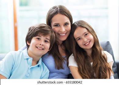 Mother With Two Children
