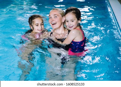 Mother Two Daughters Having Fun Indoor Stock Photo 1608525133 ...