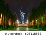 Motherland monument in Stalingrad (February 23, May 9, Victory Day,1945 - 2020) 75th anniversary celebration