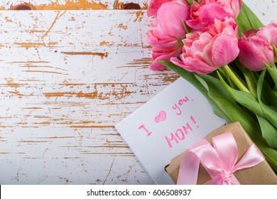 Mother's day card with coffee, present - Powered by Shutterstock