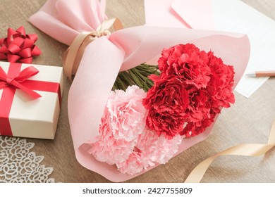 Mother's Day and Carnation Bouquet - Powered by Shutterstock