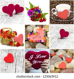 Mother's Day - flowers and hearts for mom