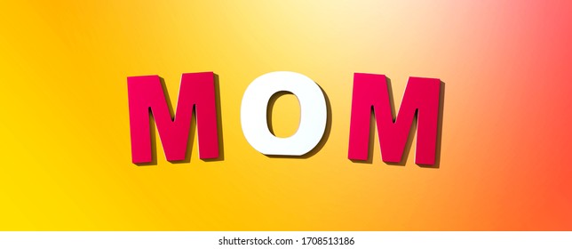 Mothers Day Theme Letter Blocks Overhead View