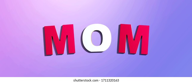 Mothers Day Theme Letter Blocks Overhead View