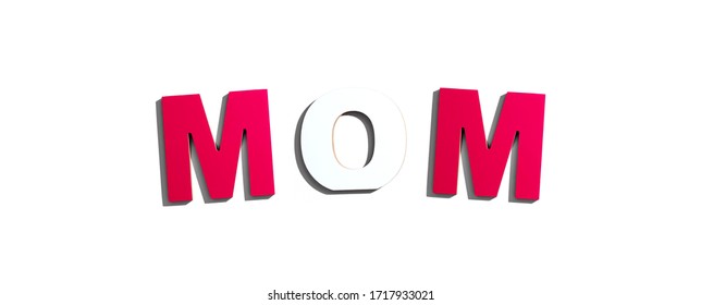 Mothers Day Theme Letter Blocks Overhead View