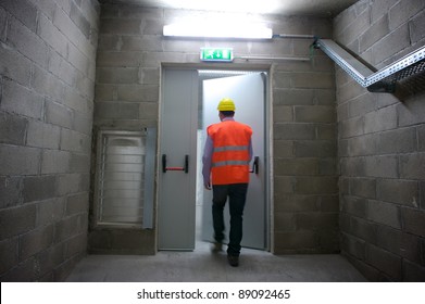 A Motion Blur Abstract Of A Person Walking Ok The Fire Escape