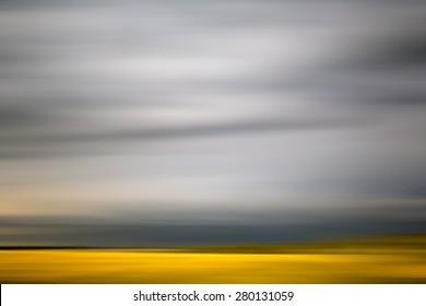 Motion Blur Abstract Yellow And Gray Background With Horizontal Stripes