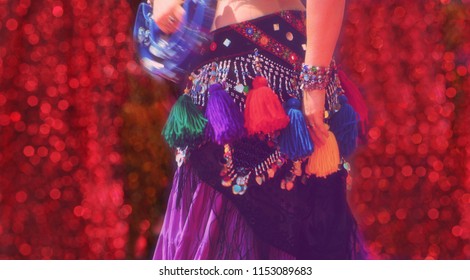 Motion Blur Belly Dancer Close-up