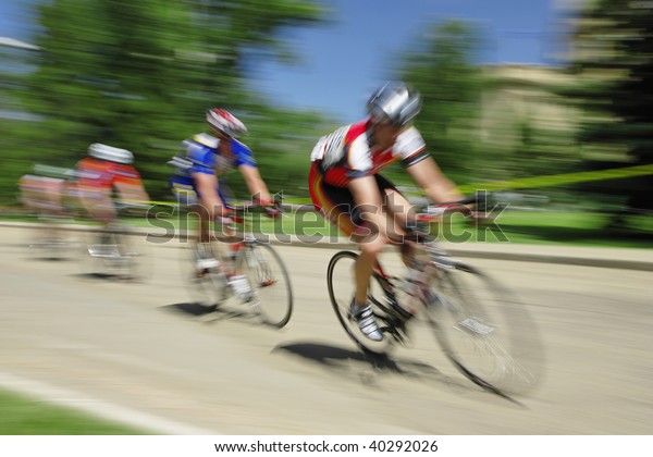 Motion Blur Bicycle Race Stock Photo (Edit Now) 40292026