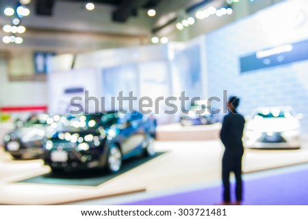 motion blur and blurry of motor show.
