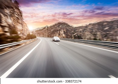 Motion Blur Of The Highway Road