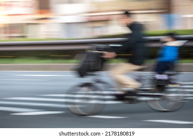 Motion Blur On The Bike Background