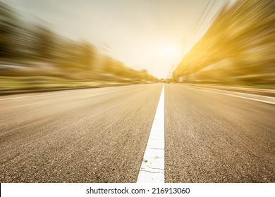 Motion Blur Of The Road