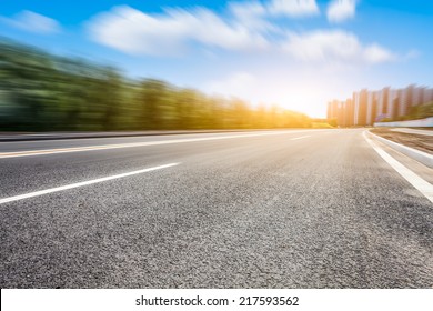 Motion Blur Of The Road