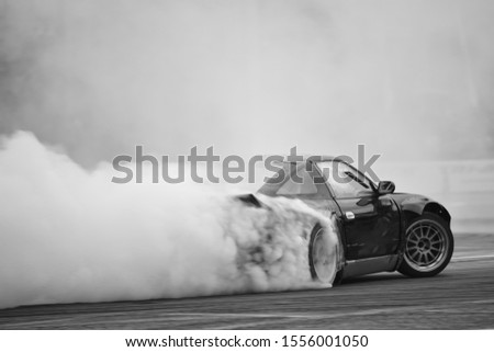Motion Blur side view drift car 