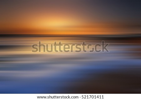 Motion blur sunset for background.