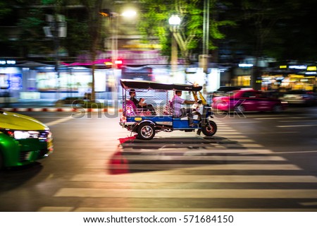 Motion blur Tuk Tuk, Bangkok, Thailand