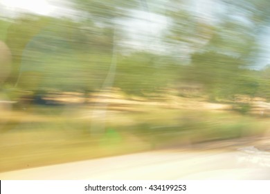 Motion Blur, View From Window, Speedy Train