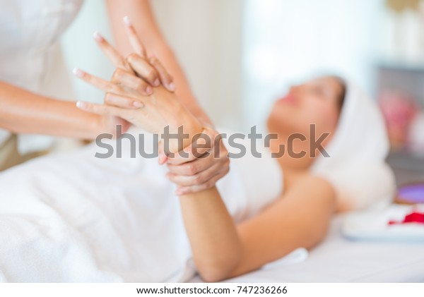 Motion Blur Woman Relaxes Spa Salon Stock Photo Edit Now