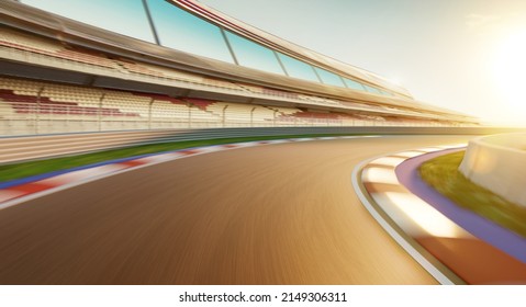 Motion blurred racetrack,sunset mood . - Powered by Shutterstock