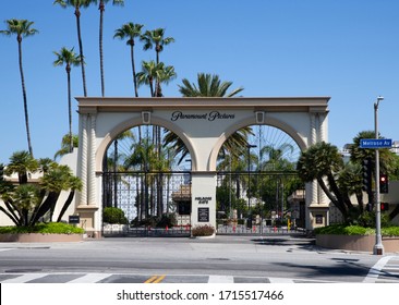 Motion Picture Industry Studio Main Entrance To Paramount Pictures On Melrose Ave. 