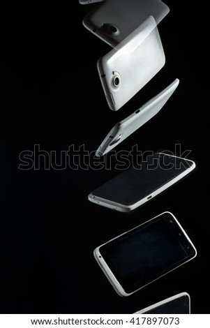 motion of smartphone using stroboscopic effect created from electronic  flash
