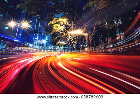 Motion speed effect with City Night Illustration