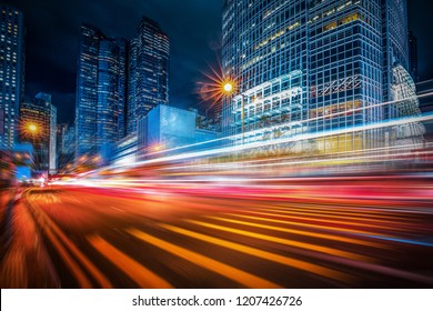 Motion speed lighting in the city