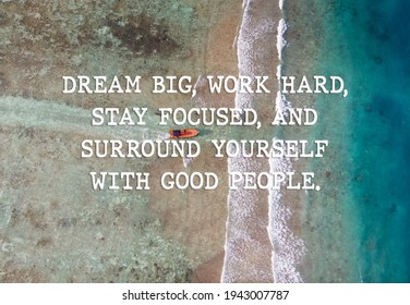 Motivational Inspirational Quotes Dream Big Work Stock Photo 1943007787 ...