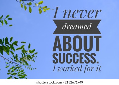 1,456 Never dreamed about success worked Images, Stock Photos & Vectors ...