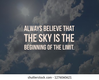 Motivational Quote About Sky Stock Photo 1276060621 | Shutterstock