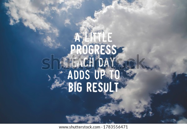 Motivational Quote On Sky Background Little Stock Photo (Edit Now ...