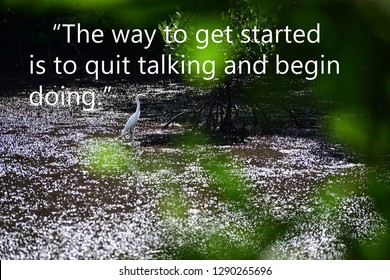 Motivational Quotes Way Get Started Quit Stock Photo (Edit Now) 1290265696