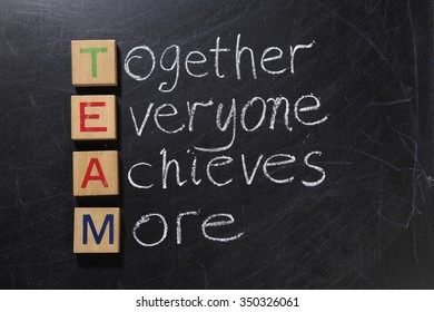 Words Team Together Everyone Achieves More Stock Illustration 232282402 ...