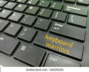 Motivational Words On Black Qwerty Keyboards, Which Include, Make It Simple, Simplicity, INTEGRITY, Keyboard Warriors, At Your Own Risk, Do Not Enter And Blank Expression