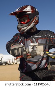 Motocross Racer Ready To Start