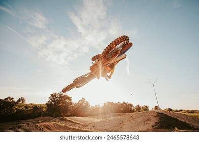 Motocross rider in action. Motocross sport.