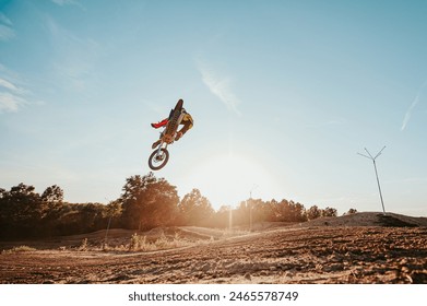 Motocross rider in action. Motocross sport.