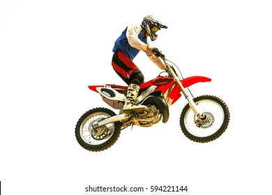 Motocross Rider In The Air Moto Jump
