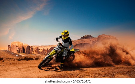 Motocross riders in action. Motocross sport.