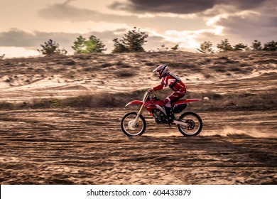 Motocross Safari Motorcycle On A Beautiful Background