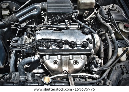 Similar – Truck Engine Motor Components In Car Service Inspection