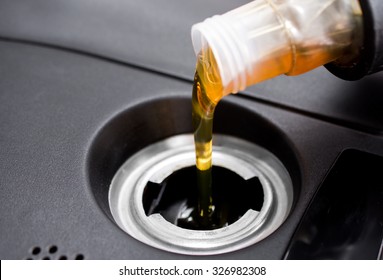 Motor Oil, Car Engine Close Up