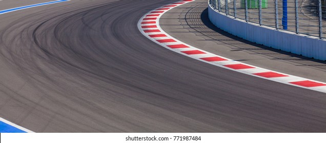 Motor Racing Track. Race Track Curve Road