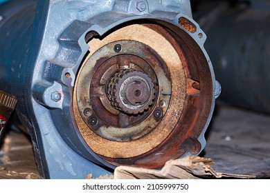 Motor removed to inspect pinion gear tooth and service. - Powered by Shutterstock