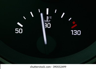 Motor Temperature Gauge Of A Car