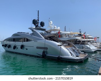 Motor yacht “Matsu”, berthed in Puerto Banus marina, Marbella, Spain. 14th May 2022
