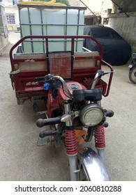 A Motorbike Loaded With A RO Water Tank  - Karachi Pakistan - Sep 2021